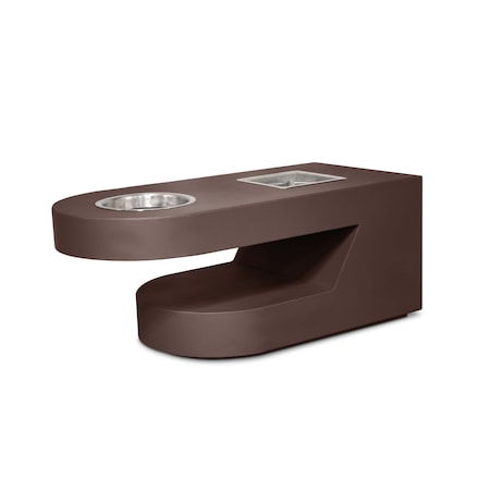 The Outdoor Plus 60 Rectangular Dana Fire Table, Powder Coated Metal, Java, Low Voltage Electronic Ignition, Natural Gas OPT-DANPC60E12V-JAV-NG